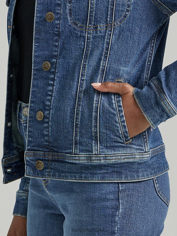Lee mujer legendaria chaqueta vaquera de corte regular azul destacado ropa Z6H6F414
