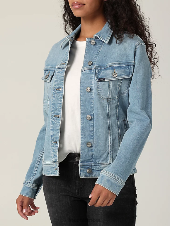 Lee mujer legendaria chaqueta vaquera de corte regular luz del domingo ropa Z6H6F413