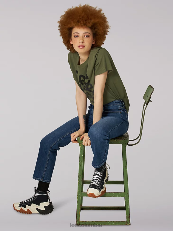 Lee mujer Vaqueros cortos Heritage de talle alto y ajuste relajado ojos índigo ropa Z6H6F452