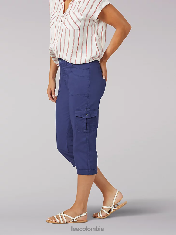 Lee mujer capri cargo austyn de ajuste relajado azul tinta ropa Z6H6F463