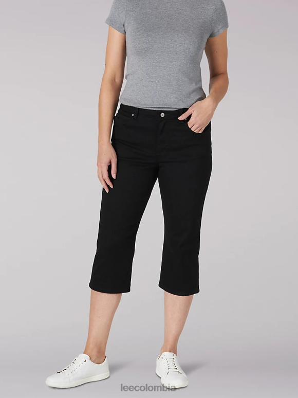 Lee mujer capri de ajuste relajado negro ropa Z6H6F474