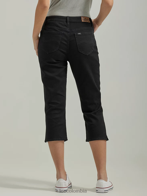 Lee mujer capri legendario de ajuste regular negro ropa Z6H6F442