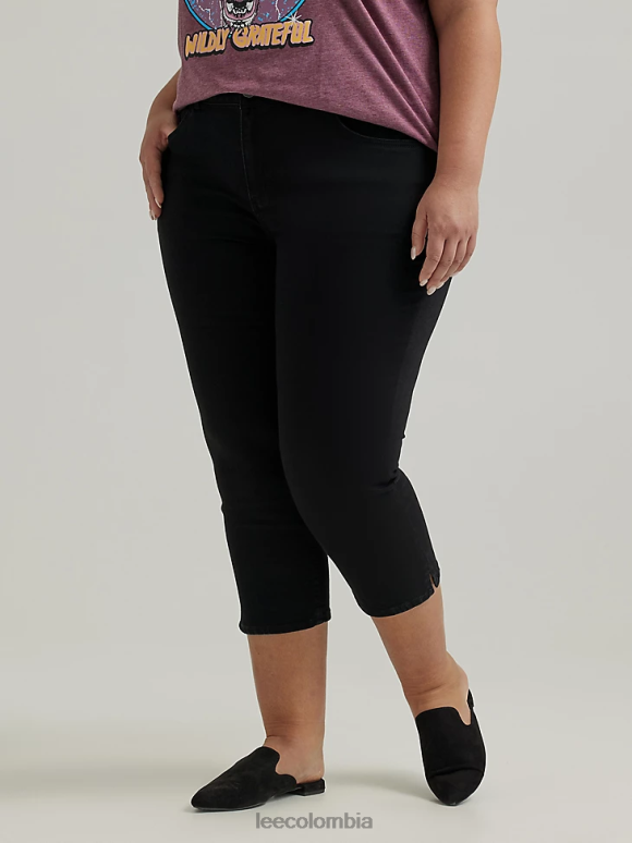 Lee mujer capri legendario de corte regular (plus) negro ropa Z6H6F451