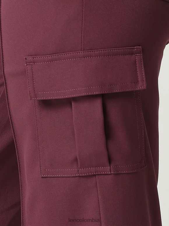 Lee mujer Pantalón cargo de pierna recta ultra lujoso con costuras flexibles para llevar arándano ropa Z6H6F231