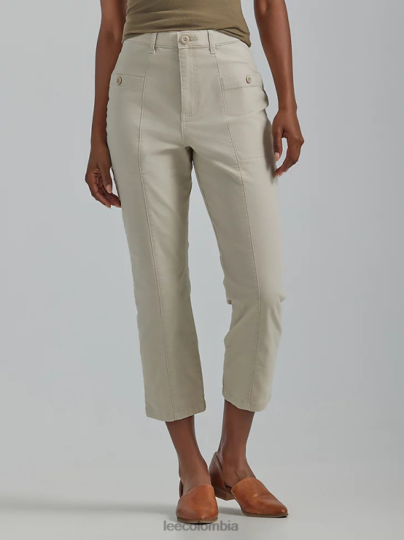 Lee mujer pantalón corto con costuras ultra lux beige pionero ropa Z6H6F179