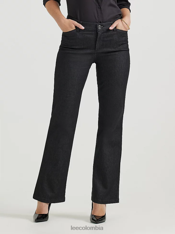 Lee mujer pantalón de ajuste regular ultra lux con movimiento flexible enjuague negro ropa Z6H6F183
