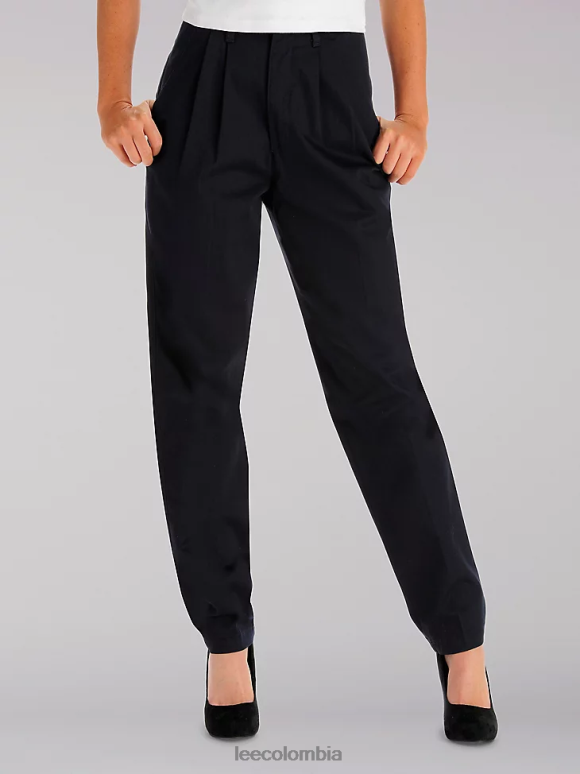 Lee mujer pantalones elásticos laterales (petite) Armada ropa Z6H6F210