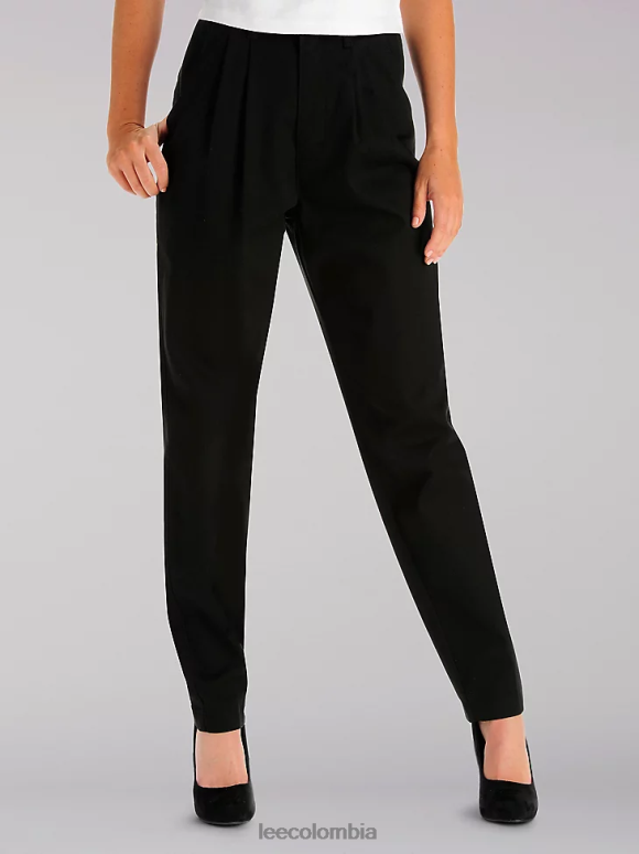 Lee mujer pantalones elásticos laterales (petite) negro ropa Z6H6F209