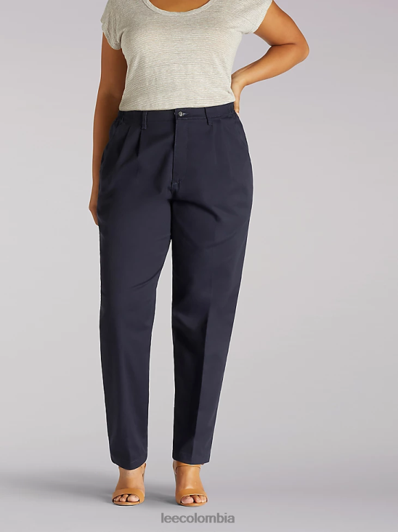 Lee mujer pantalones elásticos laterales (plus) Armada ropa Z6H6F212