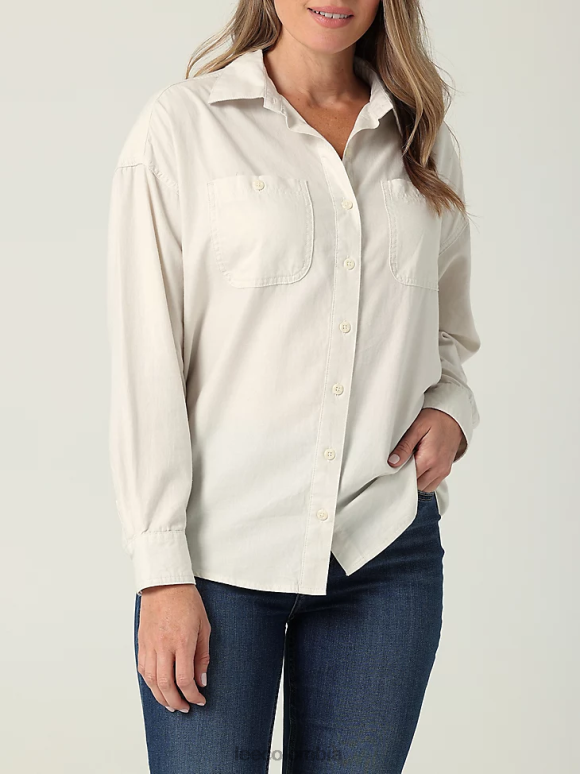 Lee mujer camisa con botones fronterizos crudo ropa Z6H6F397
