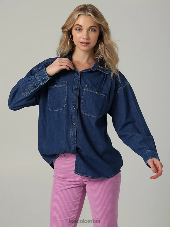 Lee mujer camisa con botones para mujer frontier de la colección europea Kansas ropa Z6H6F405