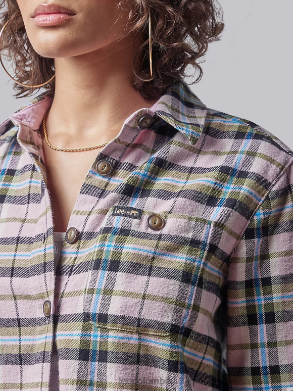 Lee x The Brooklyn Circus mujer sobrecamisa a cuadros cuadros suaves y brumosos ropa Z6H6F402