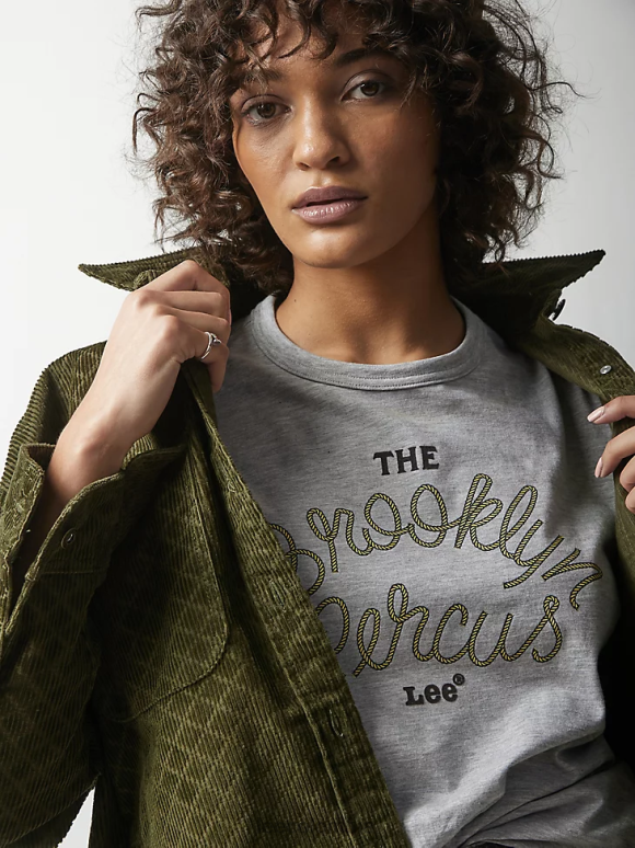 Lee x The Brooklyn Circus mujer sobrecamisa de pana col rizada ropa Z6H6F404