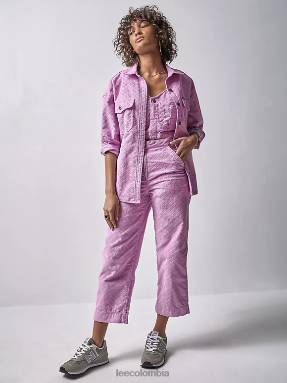 Lee x The Brooklyn Circus mujer sobrecamisa de pana lila de azúcar ropa Z6H6F403