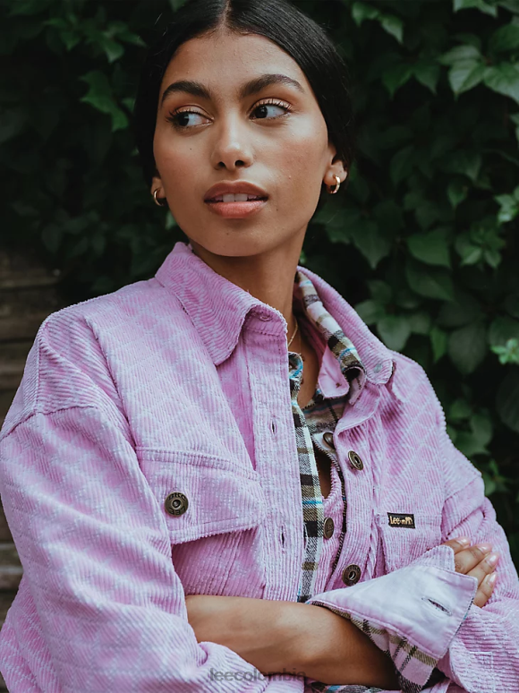 Lee x The Brooklyn Circus mujer sobrecamisa de pana lila de azúcar ropa Z6H6F403