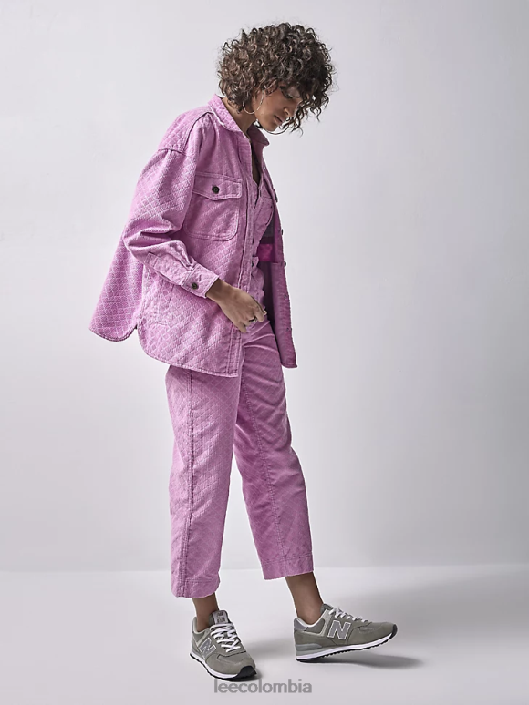 Lee x The Brooklyn Circus mujer sobrecamisa de pana lila de azúcar ropa Z6H6F403