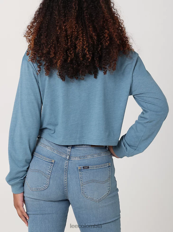 Lee mujer Que tengas un buen día, camiseta corta con gráfico de manga larga para novio. espacio azul ropa Z6H6F385