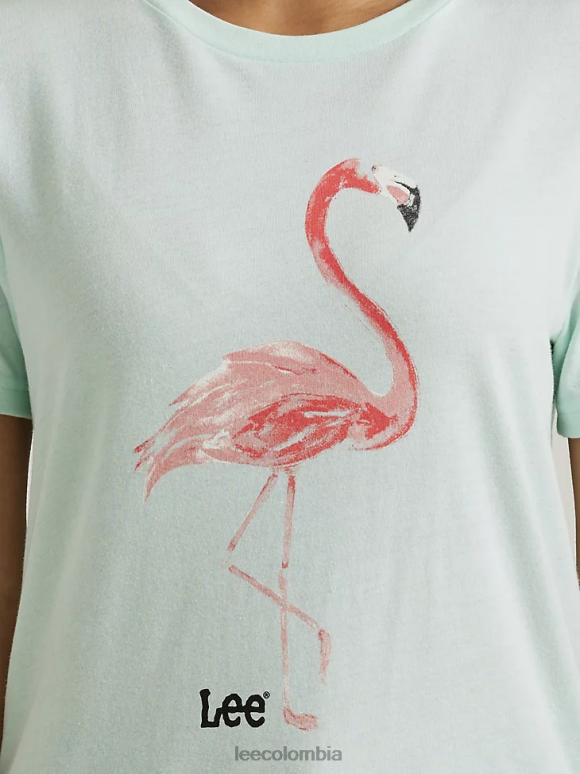 Lee mujer camiseta con estampado de flamenco brezo de vidrio marino ropa Z6H6F343