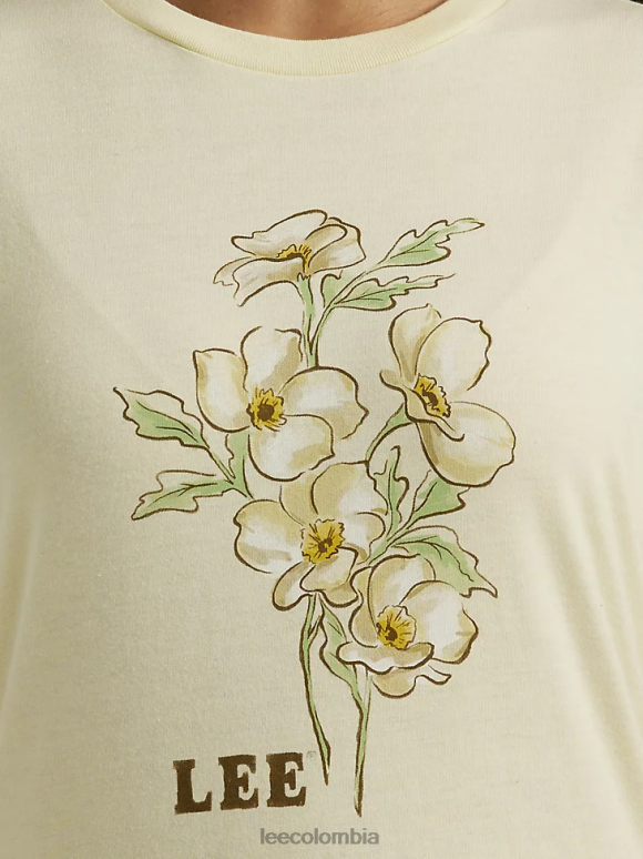 Lee mujer camiseta con estampado de flores brezo bañado por el sol ropa Z6H6F346