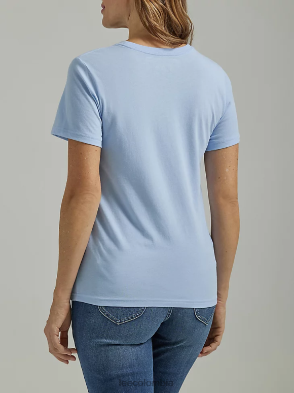 Lee mujer camiseta con estampado de tigre shasta brezo azul ropa Z6H6F340