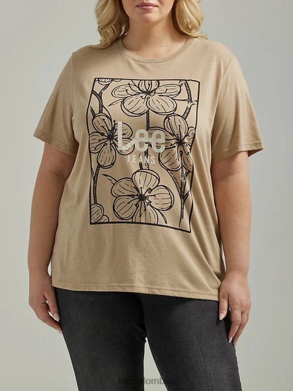 Lee mujer camiseta con gráfico de caja floral (más) gabardina ropa Z6H6F349