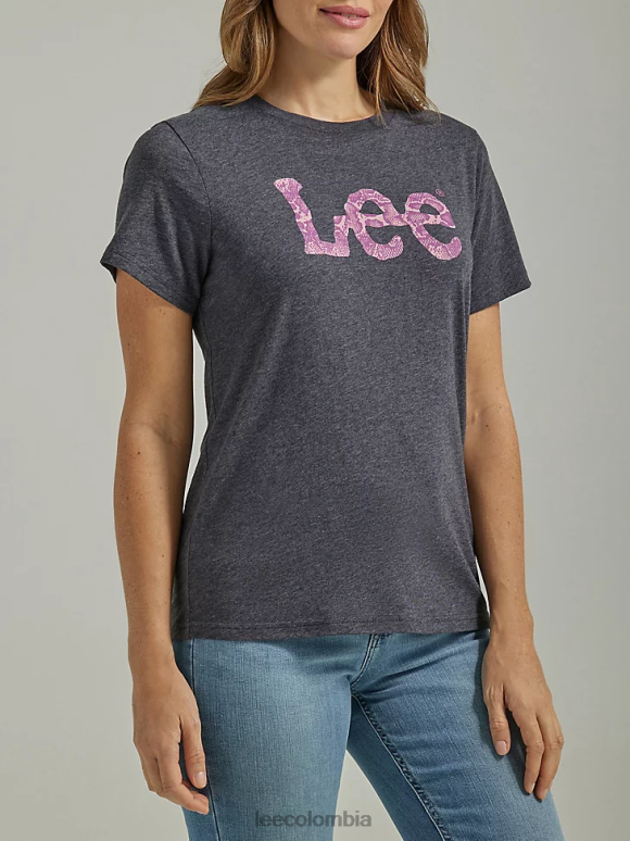 Lee mujer camiseta con gráfico de contracción de piel de serpiente brezo caviar ropa Z6H6F387
