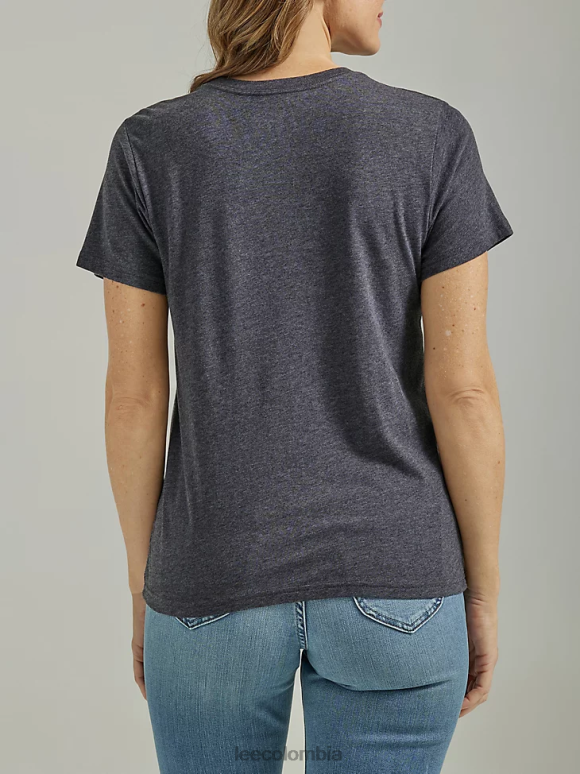 Lee mujer camiseta con gráfico de contracción de piel de serpiente brezo caviar ropa Z6H6F387