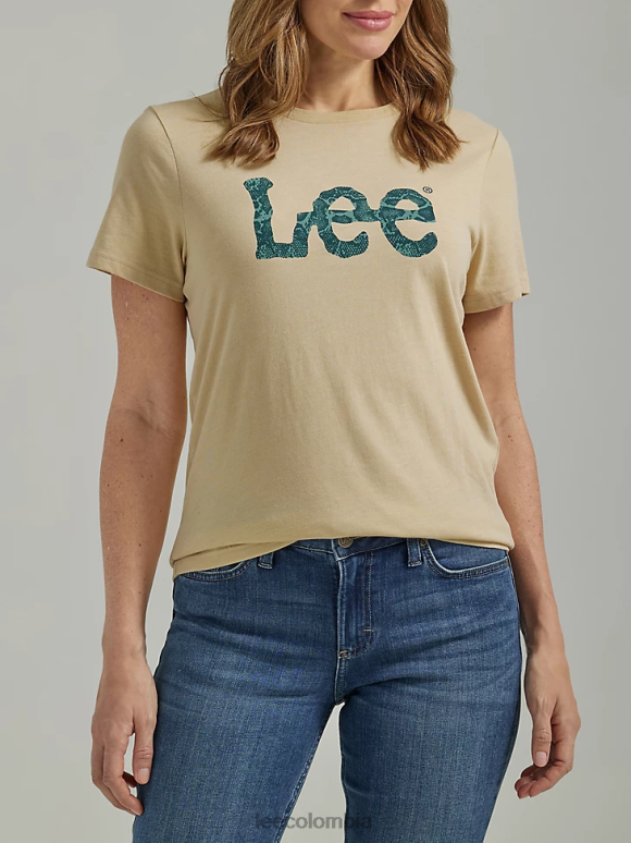 Lee mujer camiseta con gráfico de contracción de piel de serpiente brezo de safari ropa Z6H6F388
