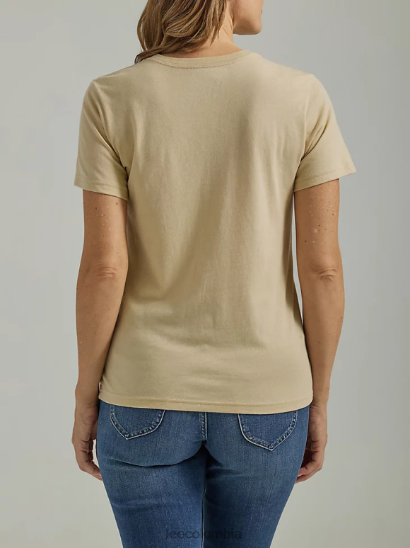 Lee mujer camiseta con gráfico de contracción de piel de serpiente brezo de safari ropa Z6H6F388