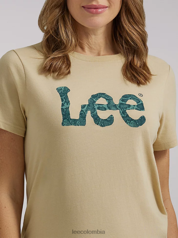 Lee mujer camiseta con gráfico de contracción de piel de serpiente brezo de safari ropa Z6H6F388