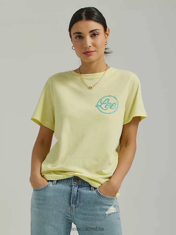 Lee mujer camiseta con gráfico de guión brezo de azufre ropa Z6H6F371