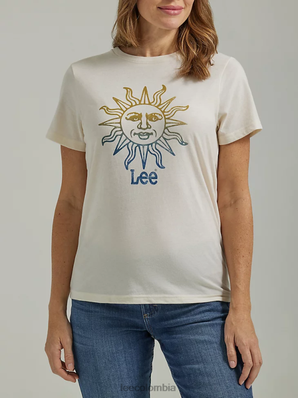 Lee mujer camiseta con gráfico de sol brezo de gasa ropa Z6H6F342