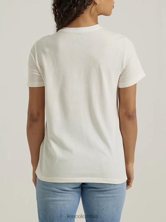 Lee mujer camiseta con logo circular brezo de malvavisco ropa Z6H6F369