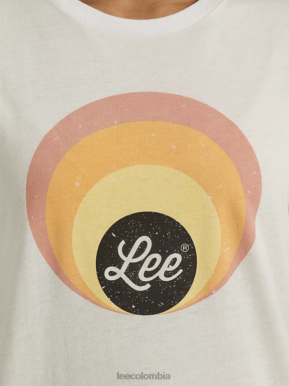 Lee mujer camiseta con logo circular brezo de malvavisco ropa Z6H6F369