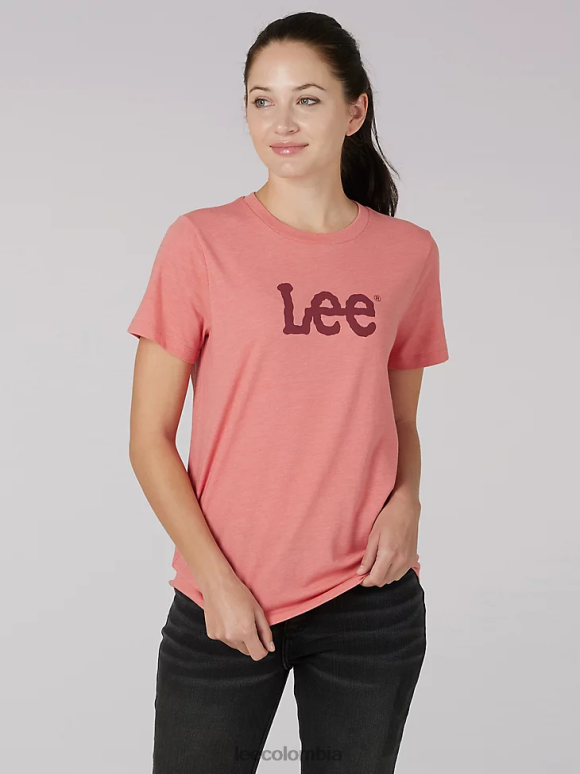 Lee mujer camiseta con logo llamativo envidia brezo ropa Z6H6F359