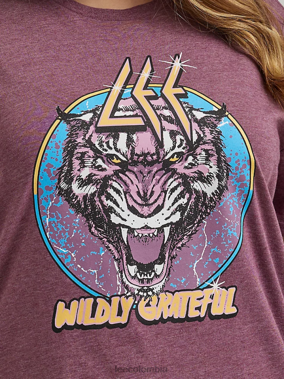 Lee mujer camiseta gráfica tremendamente agradecida (más) arándano ropa Z6H6F341