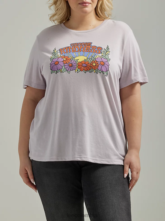 Lee mujer elige camiseta con gráfico de bondad (más) lila brumosa ropa Z6H6F362
