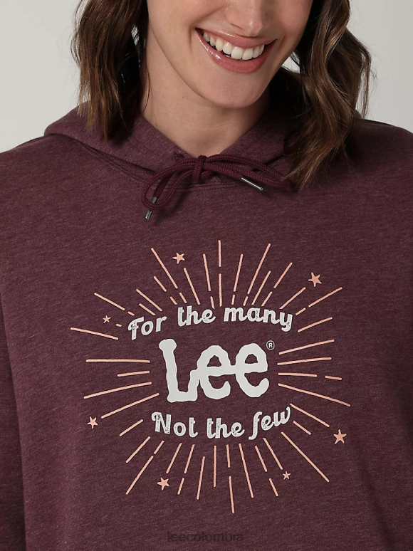 Lee mujer sudadera con capucha y gráfico legendario arándano ropa Z6H6F407