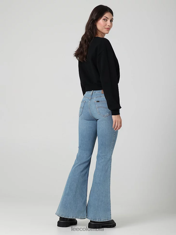 Lee mujer Vaqueros acampanados Ever Fit de talle alto, modernos y vintage Sol de invierno ropa Z6H6F146