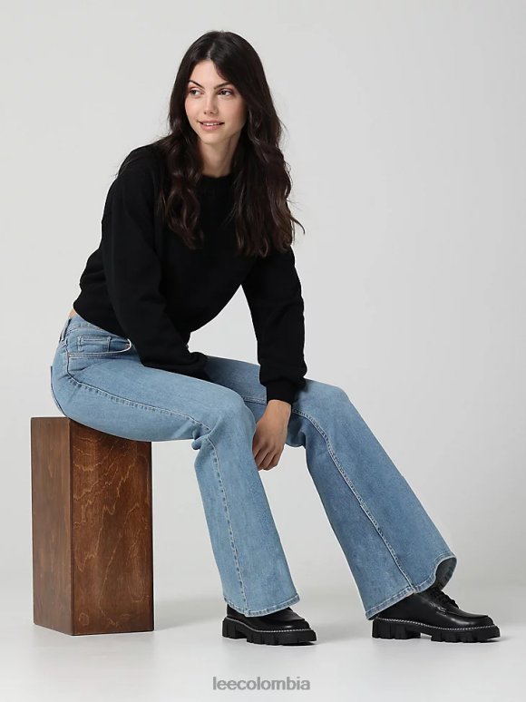 Lee mujer Vaqueros acampanados Ever Fit de talle alto, modernos y vintage Sol de invierno ropa Z6H6F146