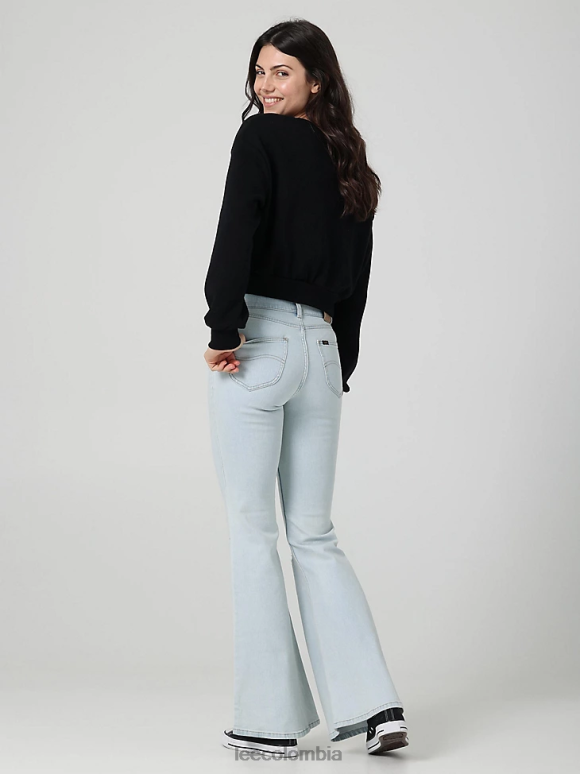 Lee mujer jeans acampanados de talle alto, modernos y vintage fuera de vuelos dx ropa Z6H6F150