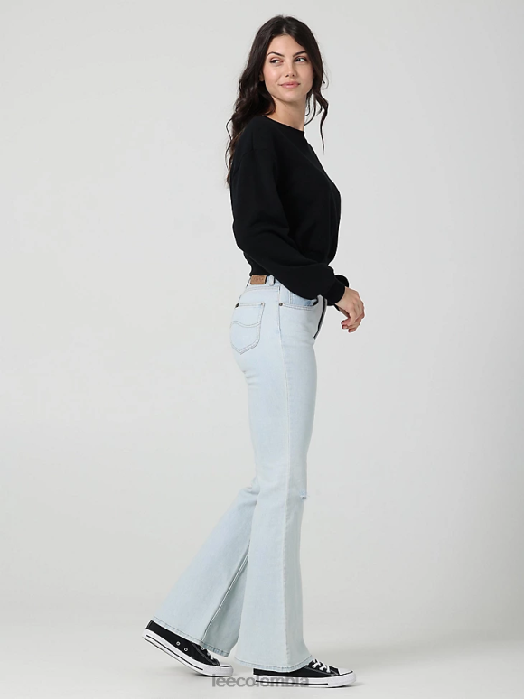 Lee mujer jeans acampanados de talle alto, modernos y vintage fuera de vuelos dx ropa Z6H6F150
