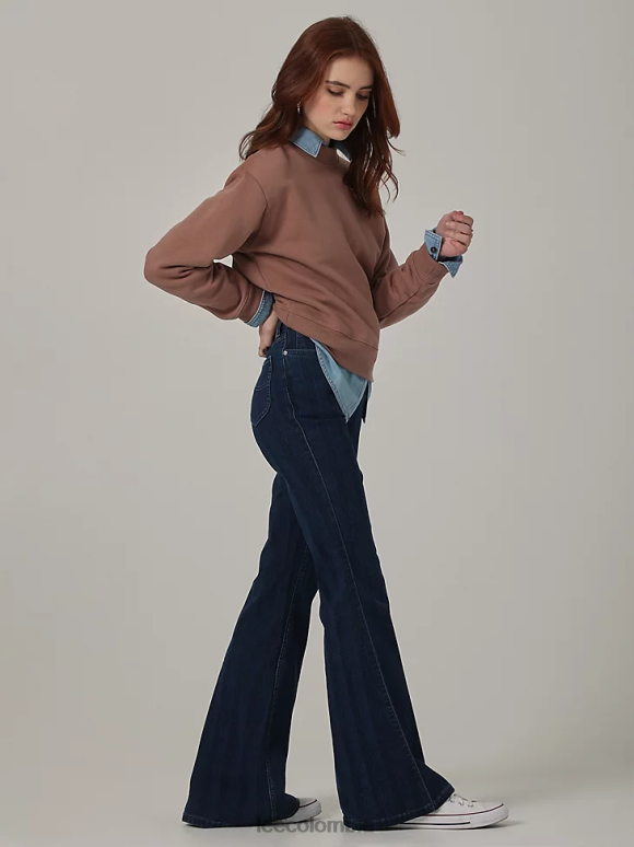 Lee mujer jeans acampanados de talle alto, modernos y vintage raya media ropa Z6H6F152