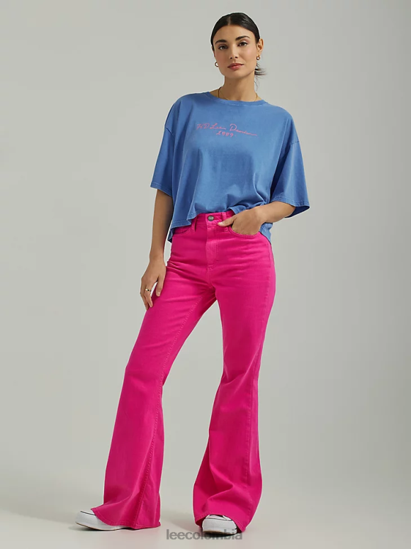 Lee mujer jeans acampanados de talle alto, modernos y vintage rosa roxie ropa Z6H6F149