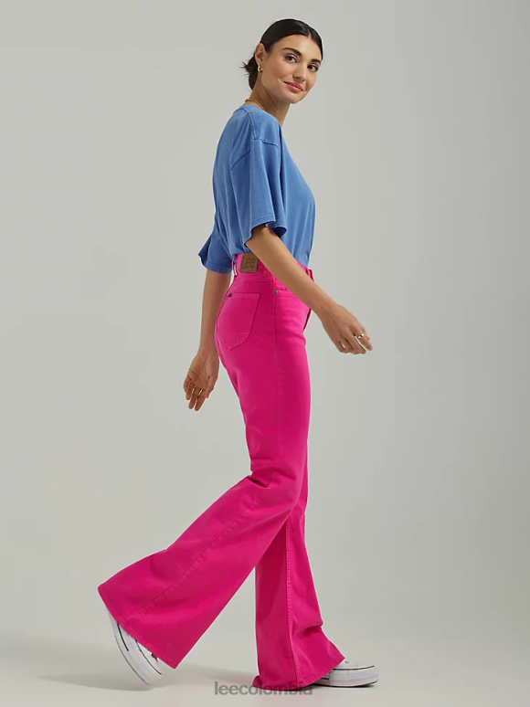Lee mujer jeans acampanados de talle alto, modernos y vintage rosa roxie ropa Z6H6F149