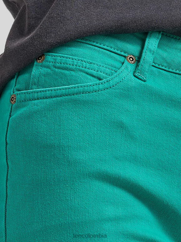 Lee mujer jeans tobilleros de color con pernera ancha y talle alto enigma verde ropa Z6H6F165