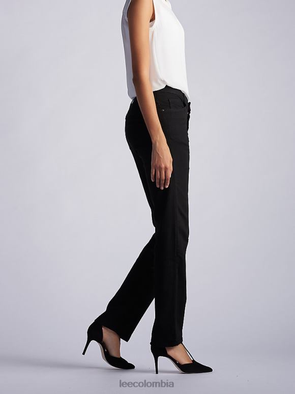 Lee mujer Vaqueros elásticos de pierna recta y ajuste relajado (pequeño) ónix negro ropa Z6H6F103