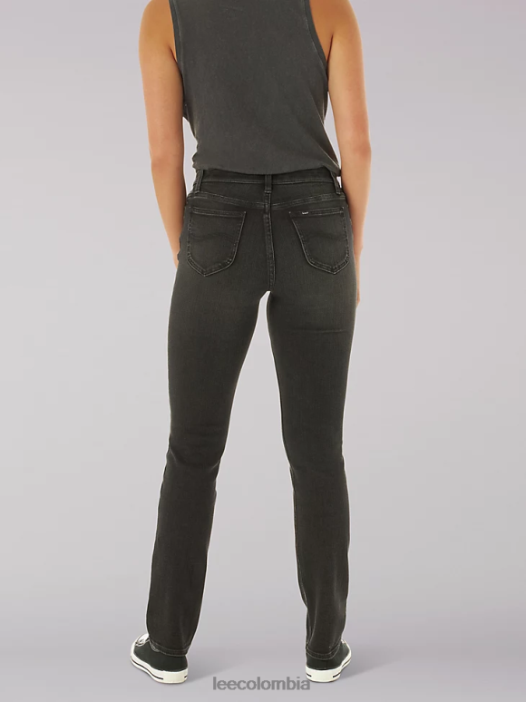 Lee mujer Vaqueros rectos ajustados ultra lux comfort (petite) negro ropa Z6H6F49