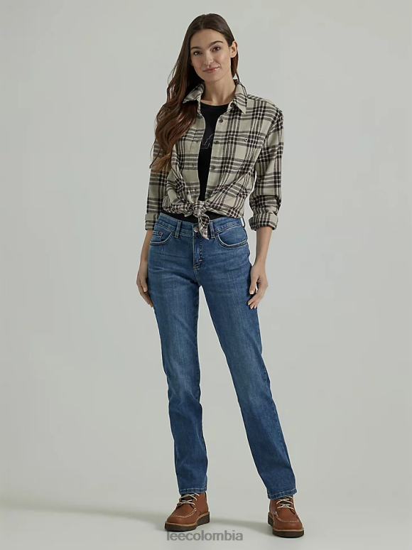 Lee mujer Vaqueros ultra lux con movimiento flexible, ajuste regular y pernera recta seattle ropa Z6H6F68