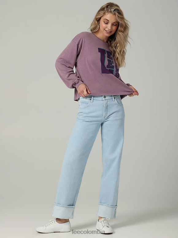 Lee mujer colección europea de vaqueros rectos carol luz retra ropa Z6H6F31